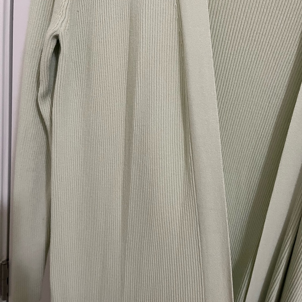 Zara Women's Light Cream/green Sweater cardigan - Picture 5 of 5
